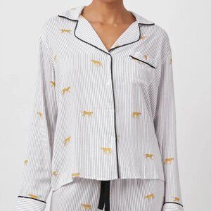 Rails Cheetah Striped Long Sleeves Pajama Top "Clara"